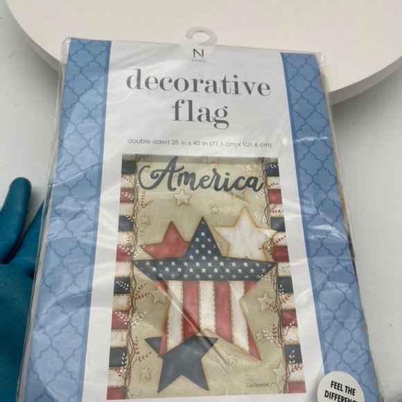 2 DECORATIVE FLAGS LARGE SIZE 28 X40 DOUBLE SIDED - Picture 11 of 14